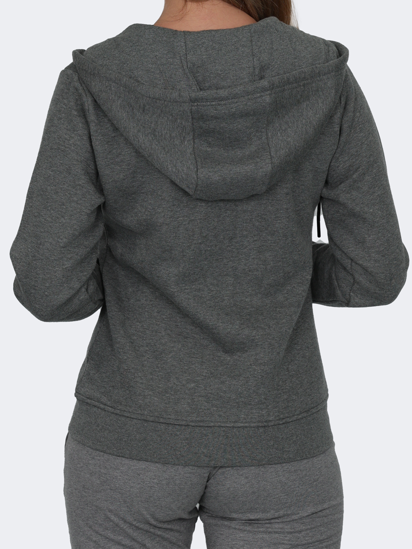 Oil And Gaz  Full Zip Women Lifestyle Hoody Grey