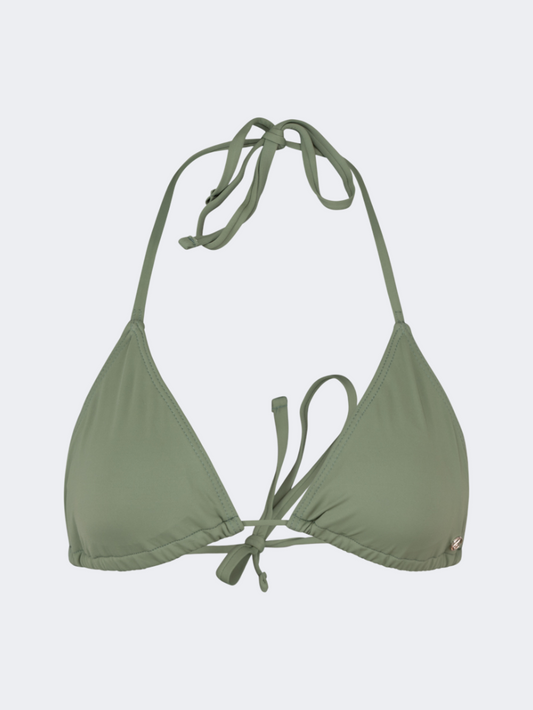 Oil & Gaz Comfortable Women Beach Triangle Bra Olive