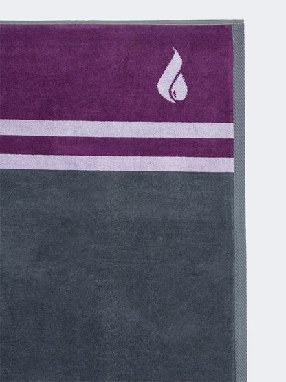 Oil And Gaz Cotton Women Beach Towel Grey/Purple