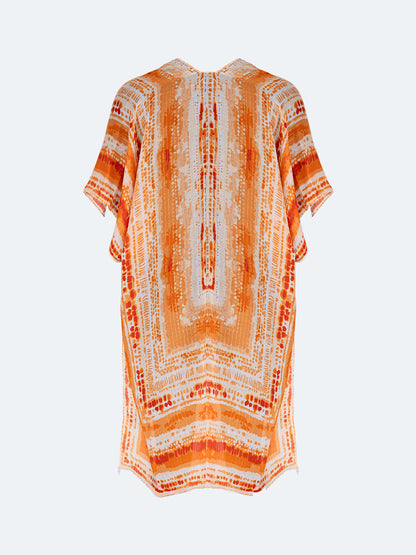 Oil And Gaz Elegant Women Beach Poncho Coral