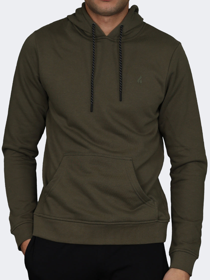 Oil And Gaz Plain Men Lifestyle Hoody Olive