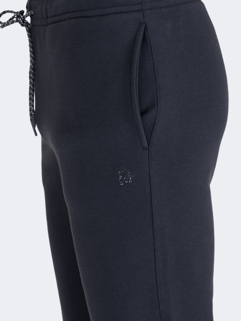 Oil &amp; Gaz Brushed Men Lifestyle  Cuffed Pants Black