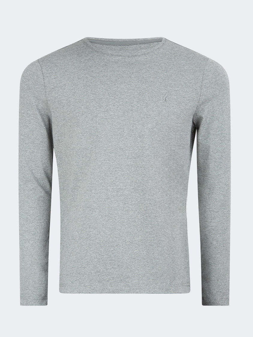 Oil And Gaz Performance Men Lifestyle Long Sleeve Heather Grey