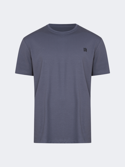 Oil And Gaz Big Size Men Lifestyle Round Neck T-Shirt Grey