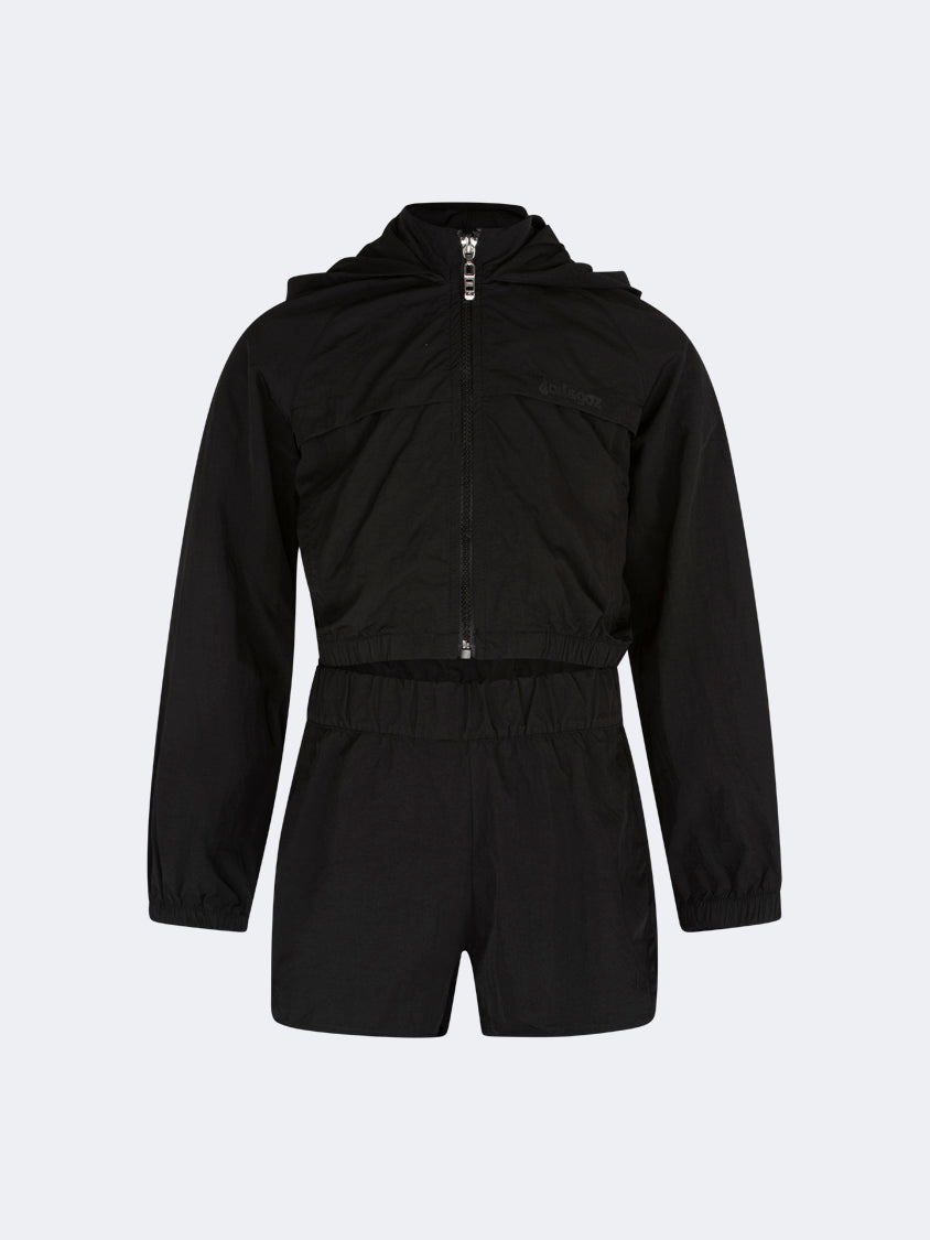 Oil And Gaz Comfortable Kids-Girls Co Ord Set Black