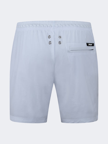 Oil And Gaz Breathable Men Beach  Swim Short White