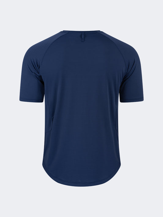 Oil & Gaz Comfortable Men Training T-Shirt R-Neck Navy