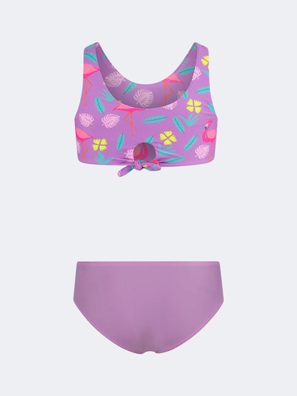Oil And Gaz Cute Kids-Girls Beach Bikini Set Purple