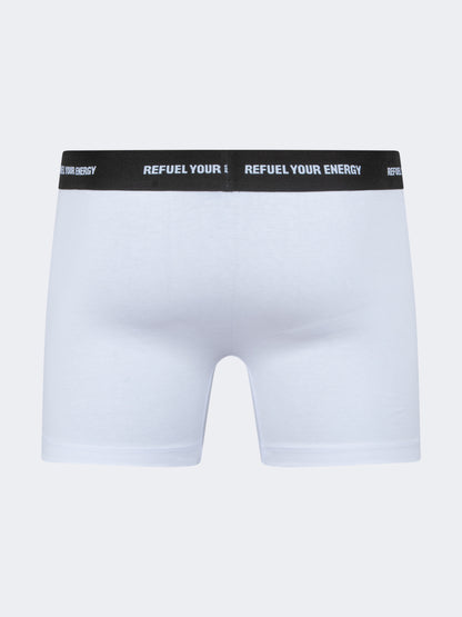 Oil And Gaz Cotton Men Underwear Boxer White