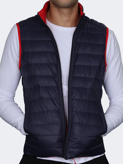 Oil And Gaz Reversible Down Men Lifestyle Vest Red/Navy