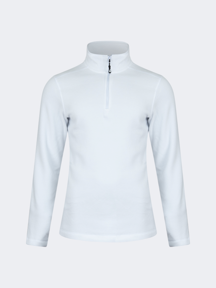 Oil&amp;Gaz Warm Men Skiing 1/4 Zip Fleece White