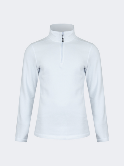 Oil&amp;Gaz Warm Men Skiing 1/4 Zip Fleece White