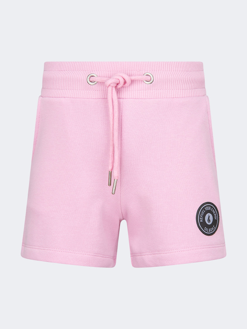 Oil And Gaz Regular Fit Kids-Girls Lifestyle Short Pink