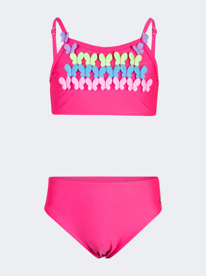Oil And Gaz Flattering Kids-Girls Beach Bikini Set Fushia