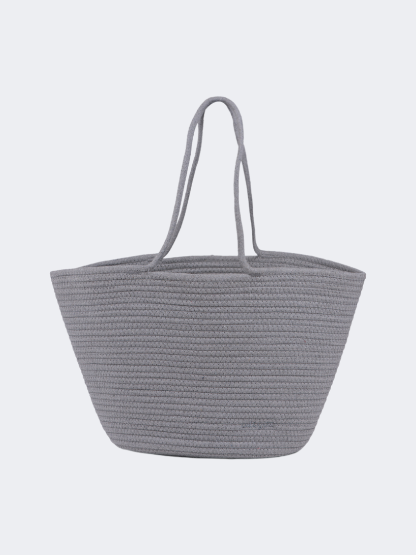 Oil And Gaz Functional Women Ribbed Beach Bag Grey