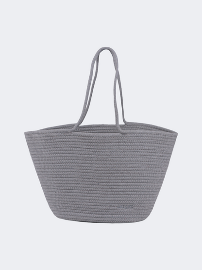 Oil And Gaz Functional Women Ribbed Beach Bag Grey