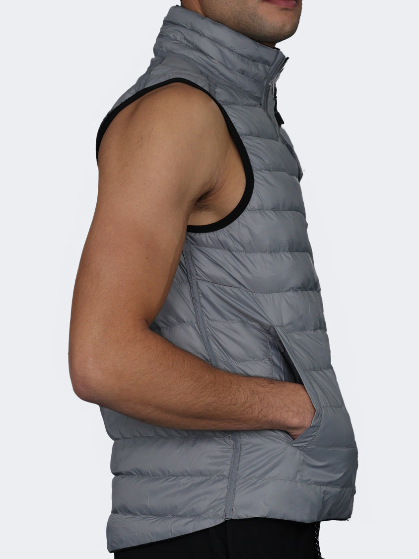 Oil And Gaz Reversible Down Men Lifestyle Vest Black/Grey