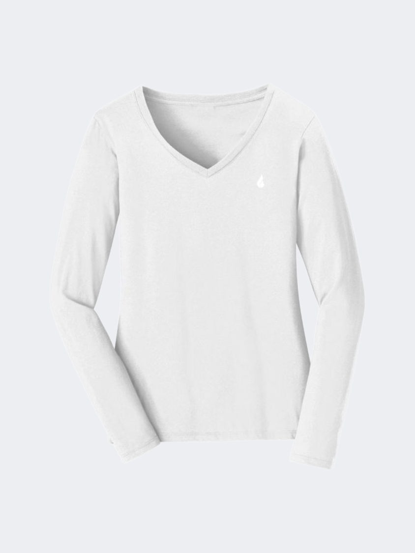 Oil And Gaz Long Sleeve T.Shirt Women Lifestyle White