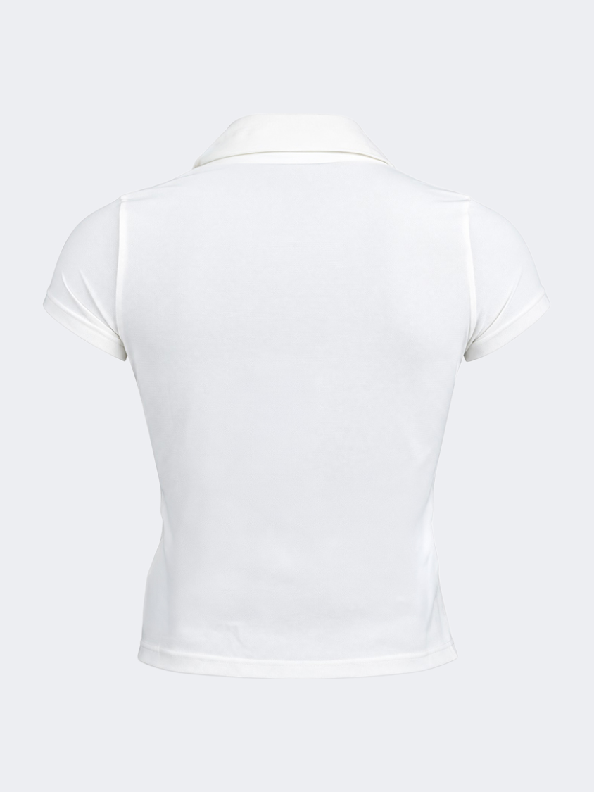 Oil &amp; Gaz Elegant Women Lifestyle Polo White