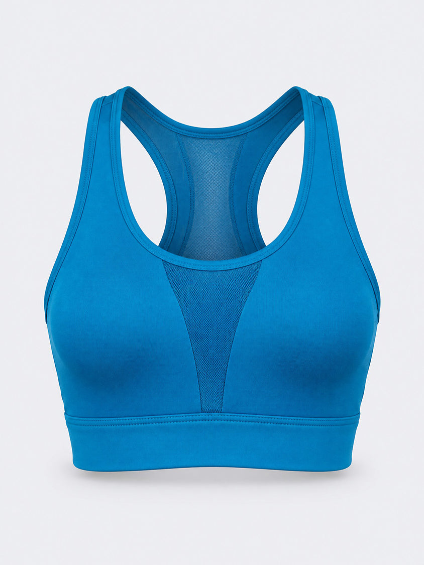 Oil &amp; Gaz Supportive Women Training Sports Bra Blue