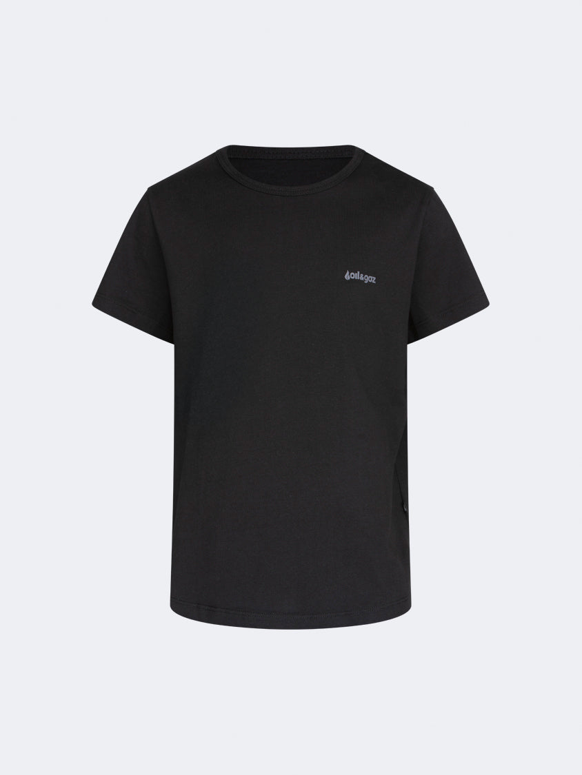Oil And Gaz Classic Kids-Boys Lifestyle T-Shirt Black
