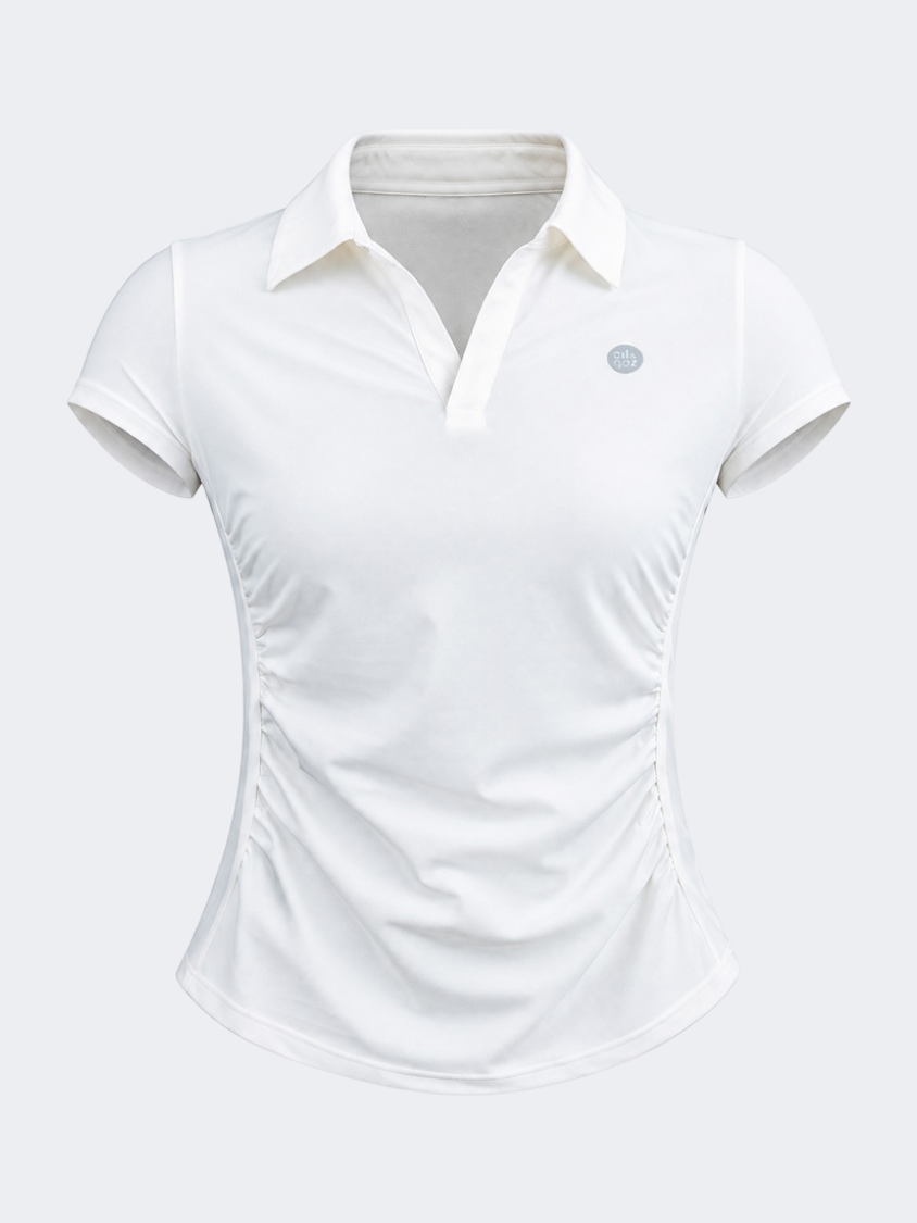 Oil &amp; Gaz Elegant Women Lifestyle Polo White