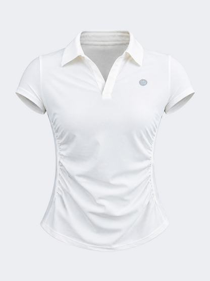 Oil &amp; Gaz Elegant Women Lifestyle Polo White
