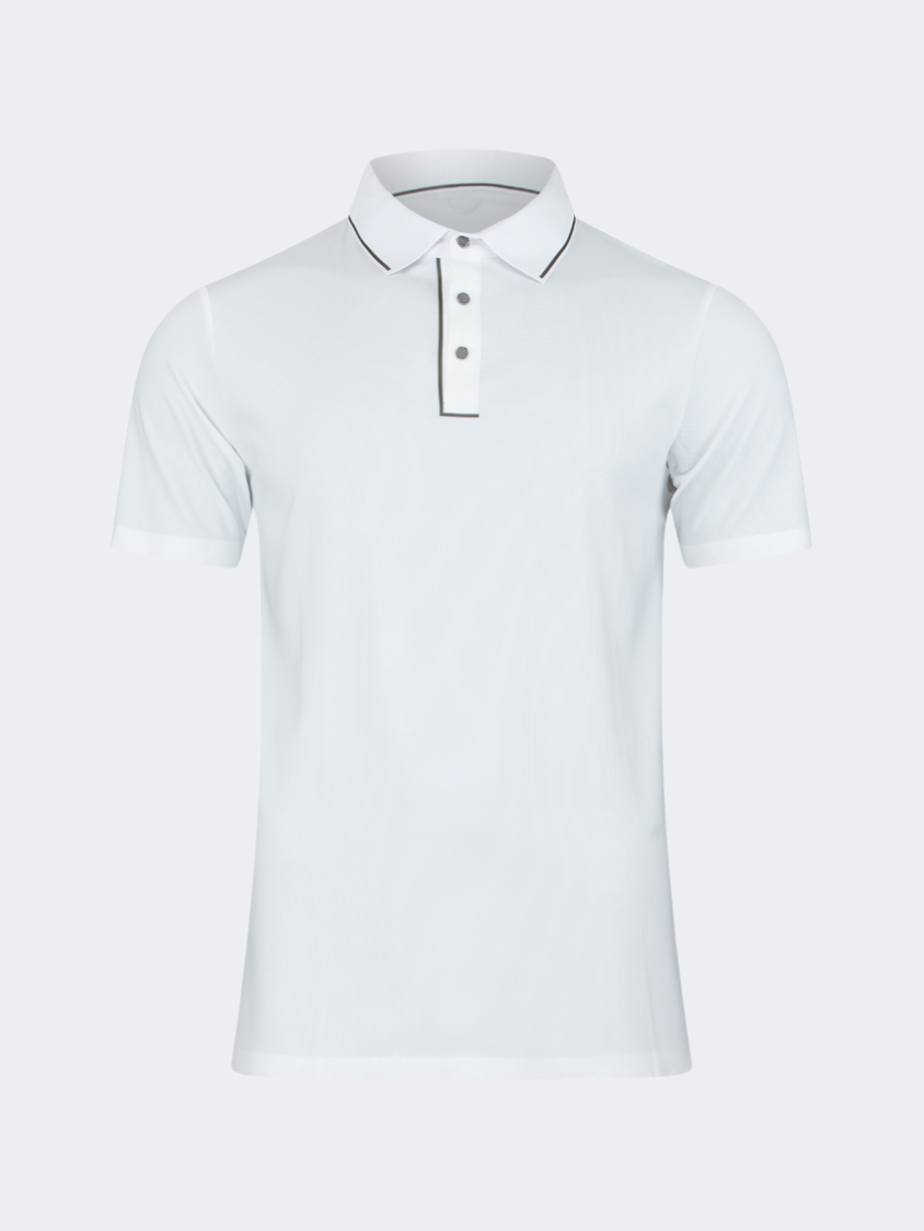 Oil And Gaz Timeless Men Lifestyle Polo Shirt White