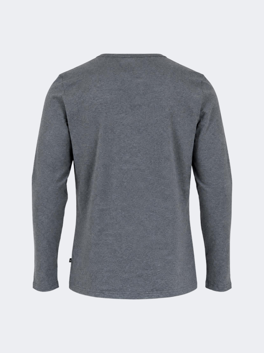 Oil &amp; Gaz Casual Men Lifestyle Long Sleeve Heather Grey