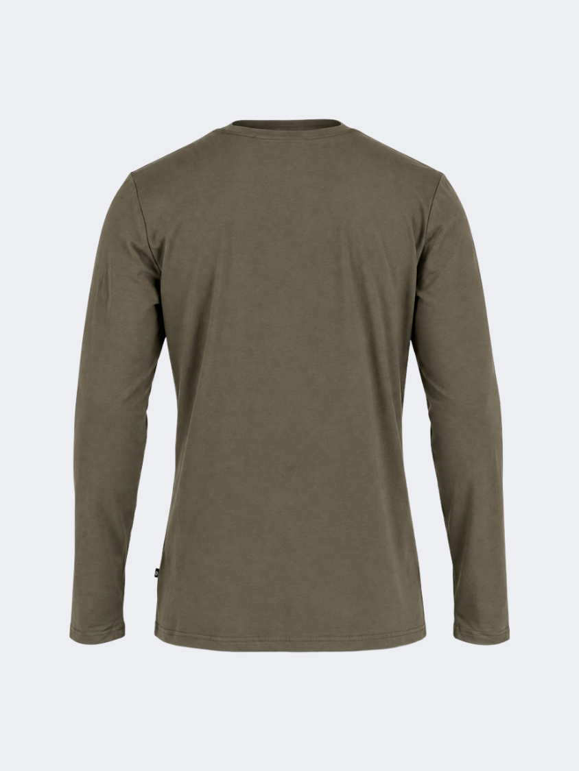 Oil &amp; Gaz Casual Men Lifestyle Long Sleeve Olive