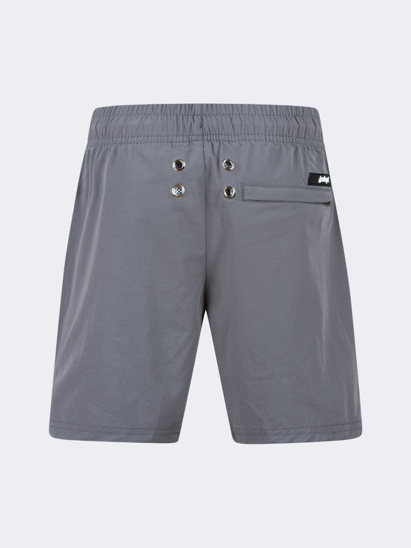 Oil And Gaz Breathable Kids Boys Beach  Swim Short Grey
