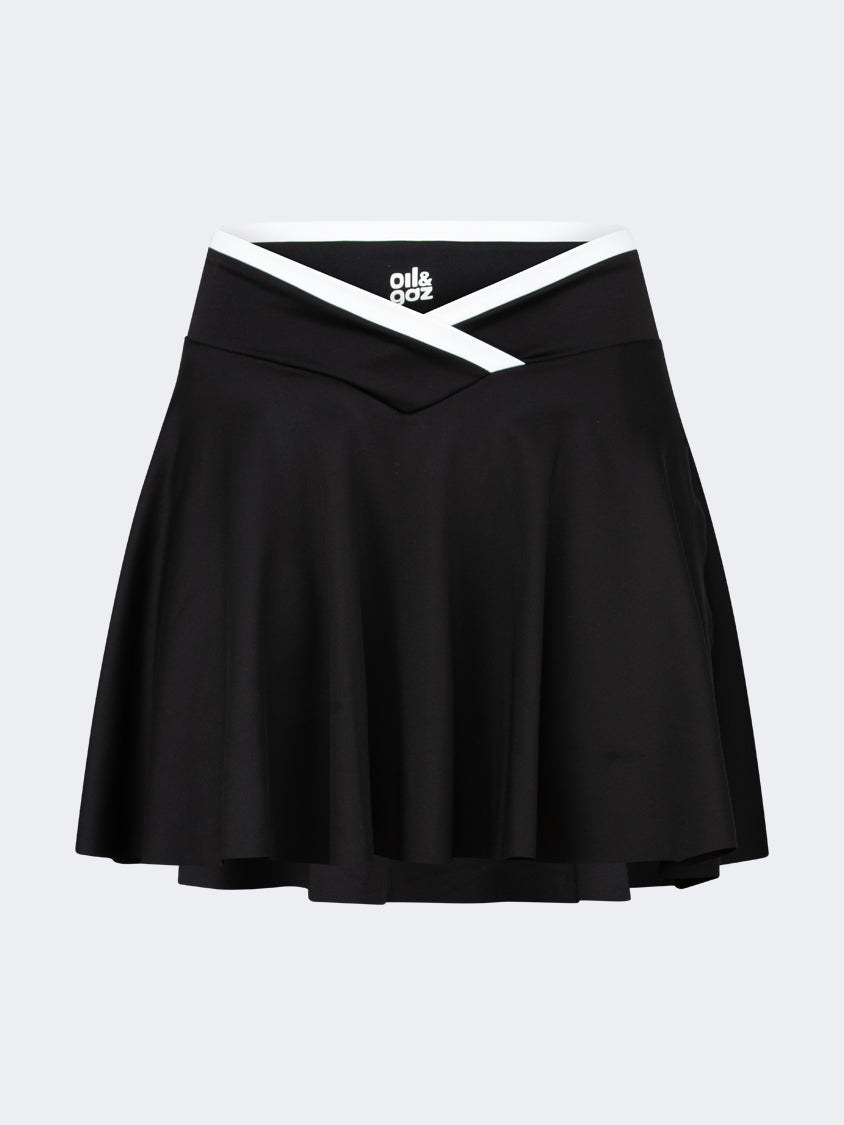 Oil And Gaz Stretchy Women Lifestyle Skirt Black