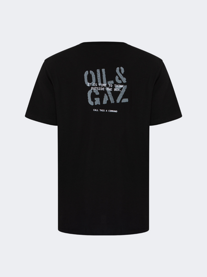 Oil&amp;Gaz Breathable Unisex Lifestyle Graphic T-Shirt Black