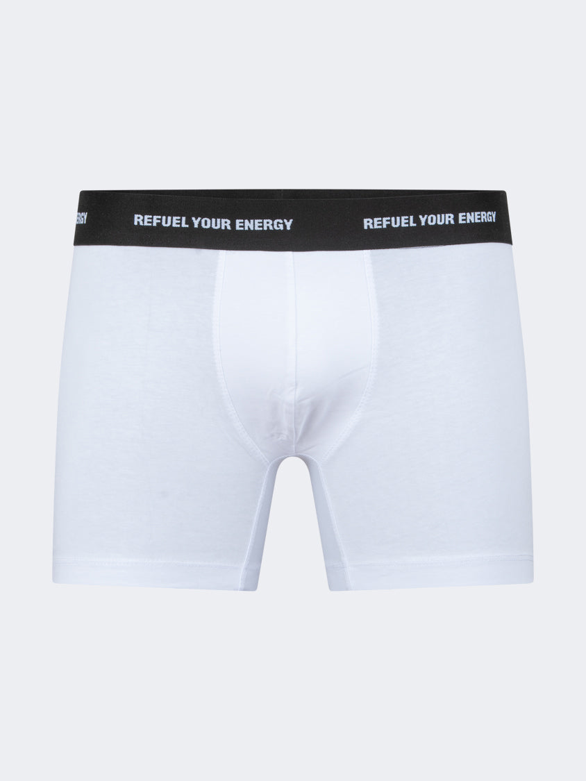 Oil And Gaz Cotton Men Underwear Boxer White