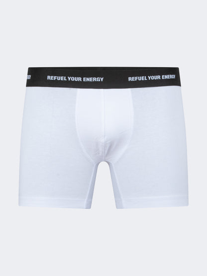 Oil And Gaz Cotton Men Underwear Boxer White