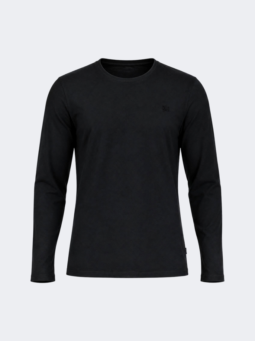 Oil & Gaz Casual Men Lifestyle Long Sleeve Black