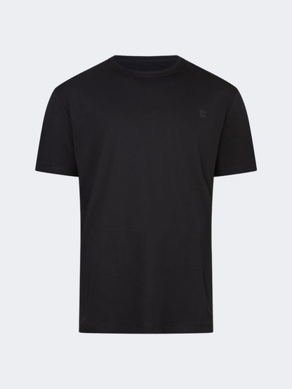 Oil And Gaz Big Size Men Lifestyle Round Neck T-Shirt Black