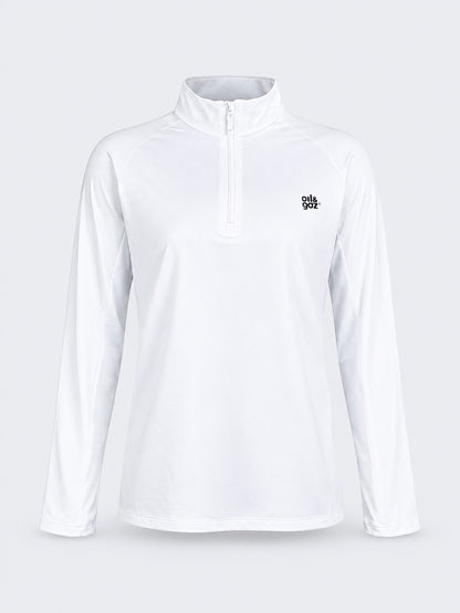 Oil &amp; Gaz Functional Unisex Lifestyle Tech Fleece 1/4 Zip White