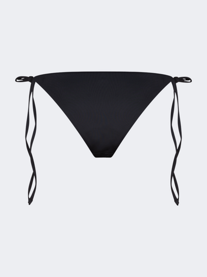 Oil And Gaz Shimmering Women Beach Tie Side Bottom Black