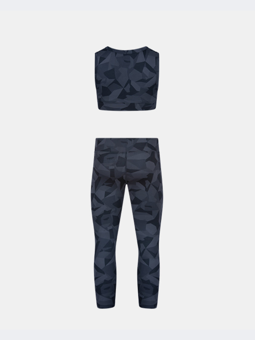 Oil And Gaz Functional Kids-Girls Training Set Camo/Grey