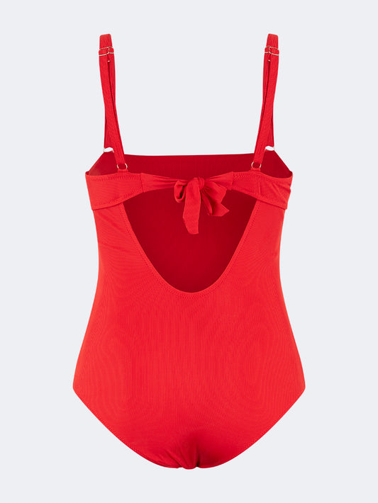 Oil & Gaz Modern Women Beach Over Size Monokini Red