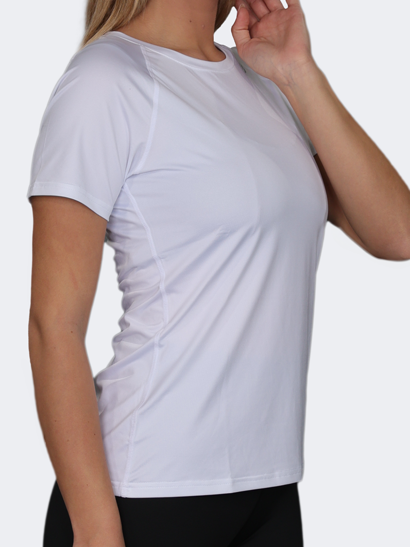 Oil And Gaz Round Neck Women Fitness T-Shirt White