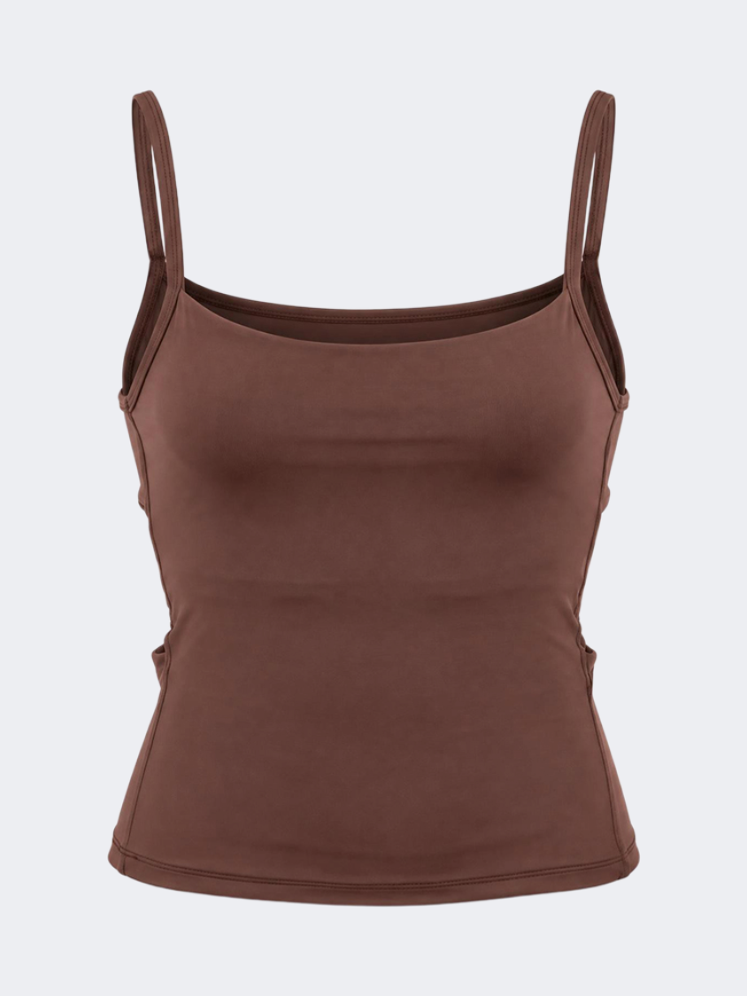 Oil &amp; Gaz Comfortable Women Lifestyle Cross Back Tank Brown