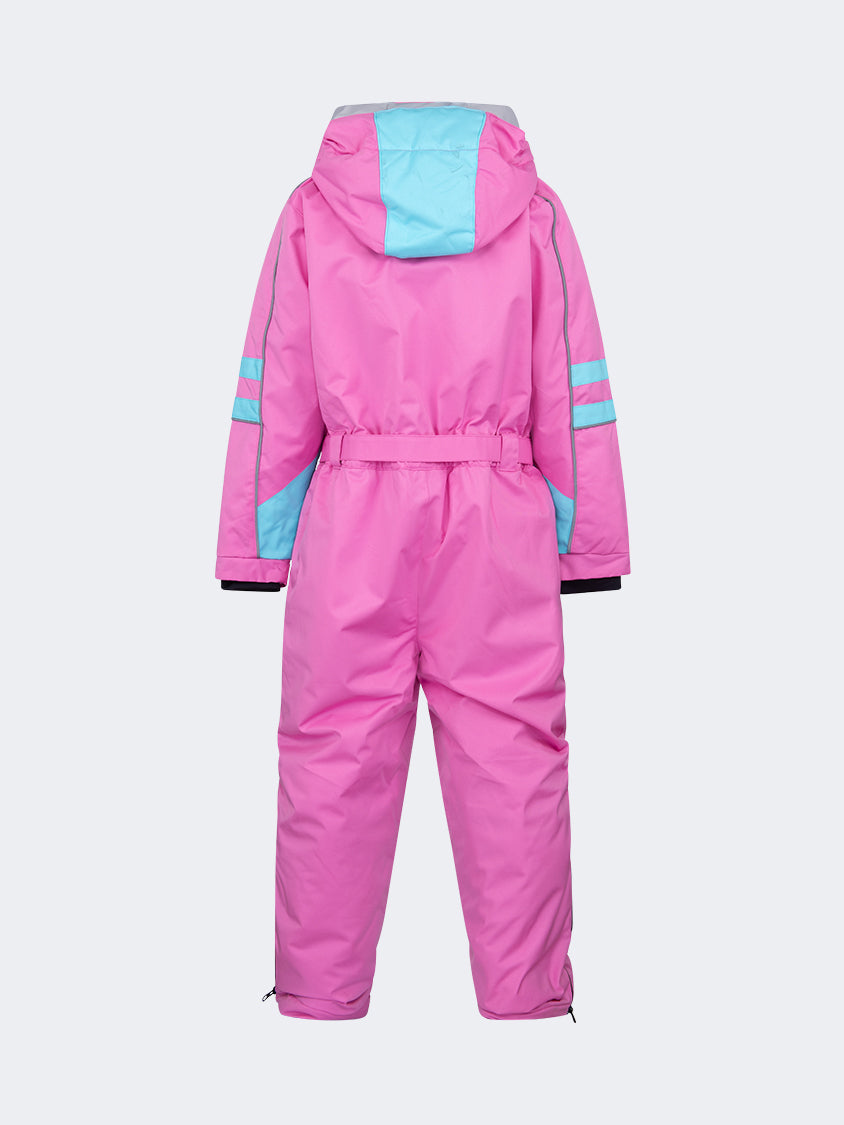 Oil And Gaz Comfortable Kids Girls Skiing Overall Pink/Blue