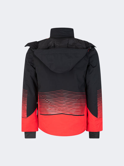 Oil And Gaz Comfortable Men Skiing Jacket Black/Red