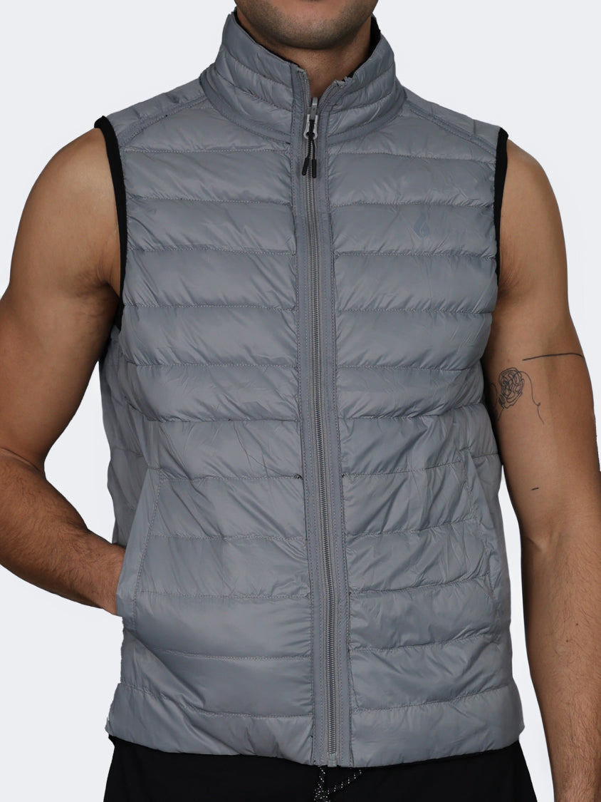 Oil And Gaz Reversible Down Men Lifestyle Vest Black/Grey