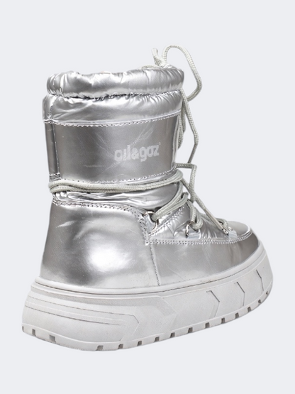 Oil &amp; Gaz After Ski Kids Skiing Boots Silver