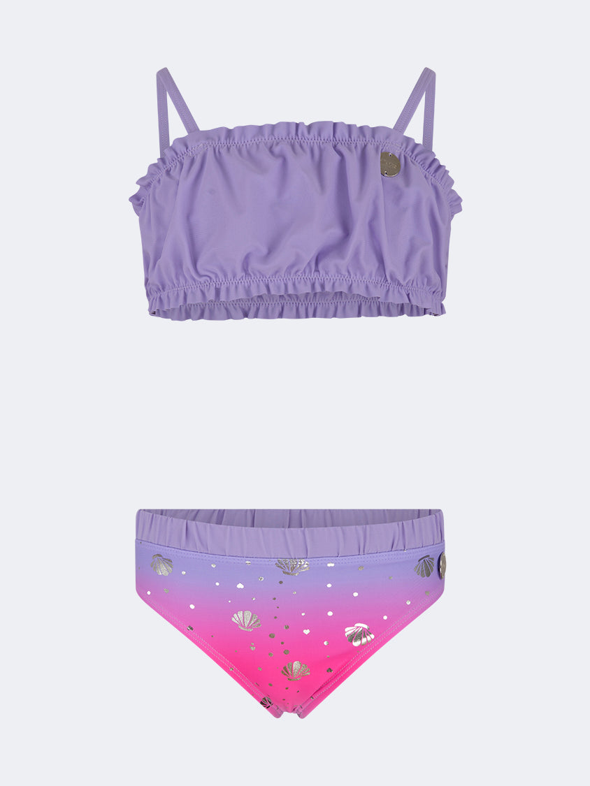 Oil And Gaz Colorful Kids-Girls Beach Bikini Set Purple/Pink