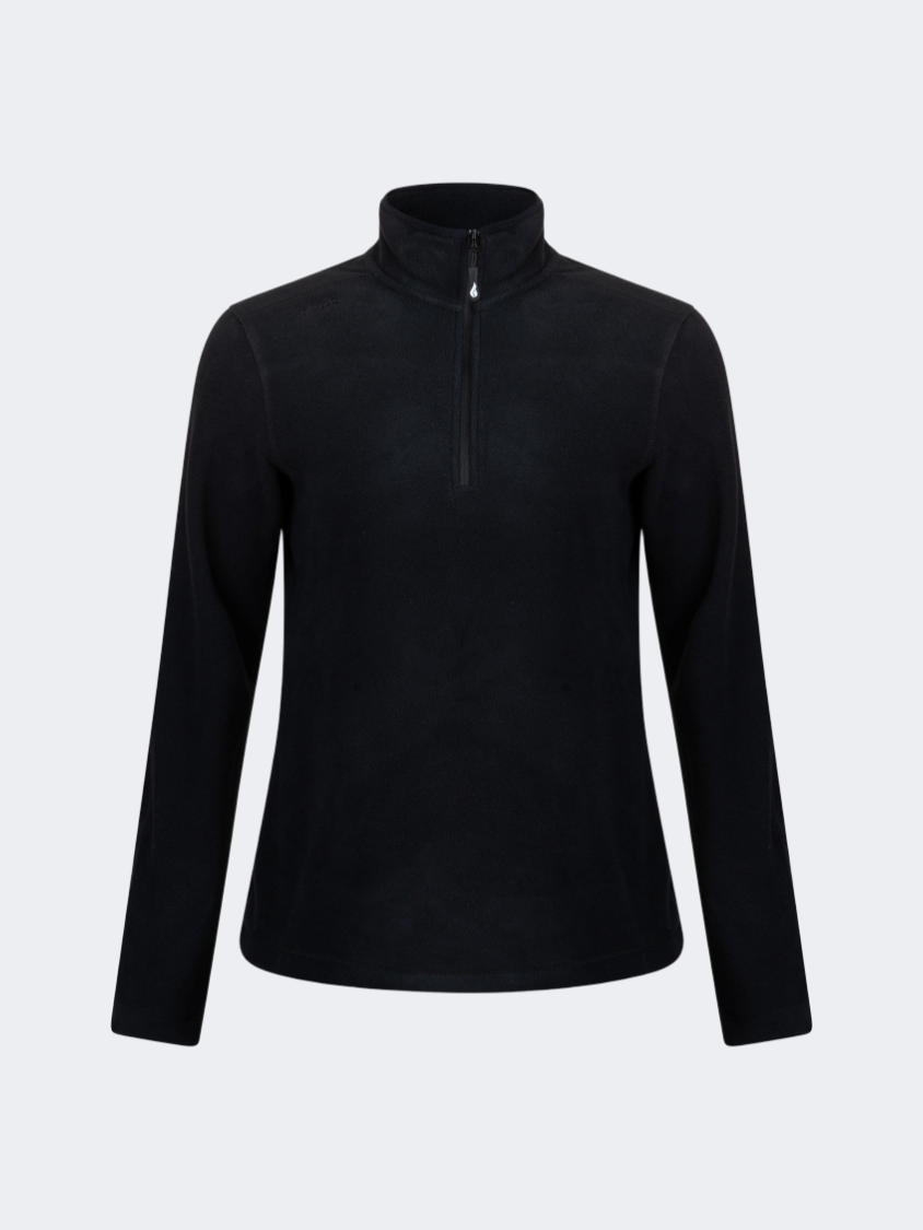 Oil&amp;Gaz Warm Women Skiing 1/4 Zip Fleece Black