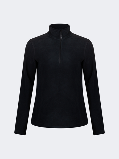 Oil&amp;Gaz Warm Women Skiing 1/4 Zip Fleece Black